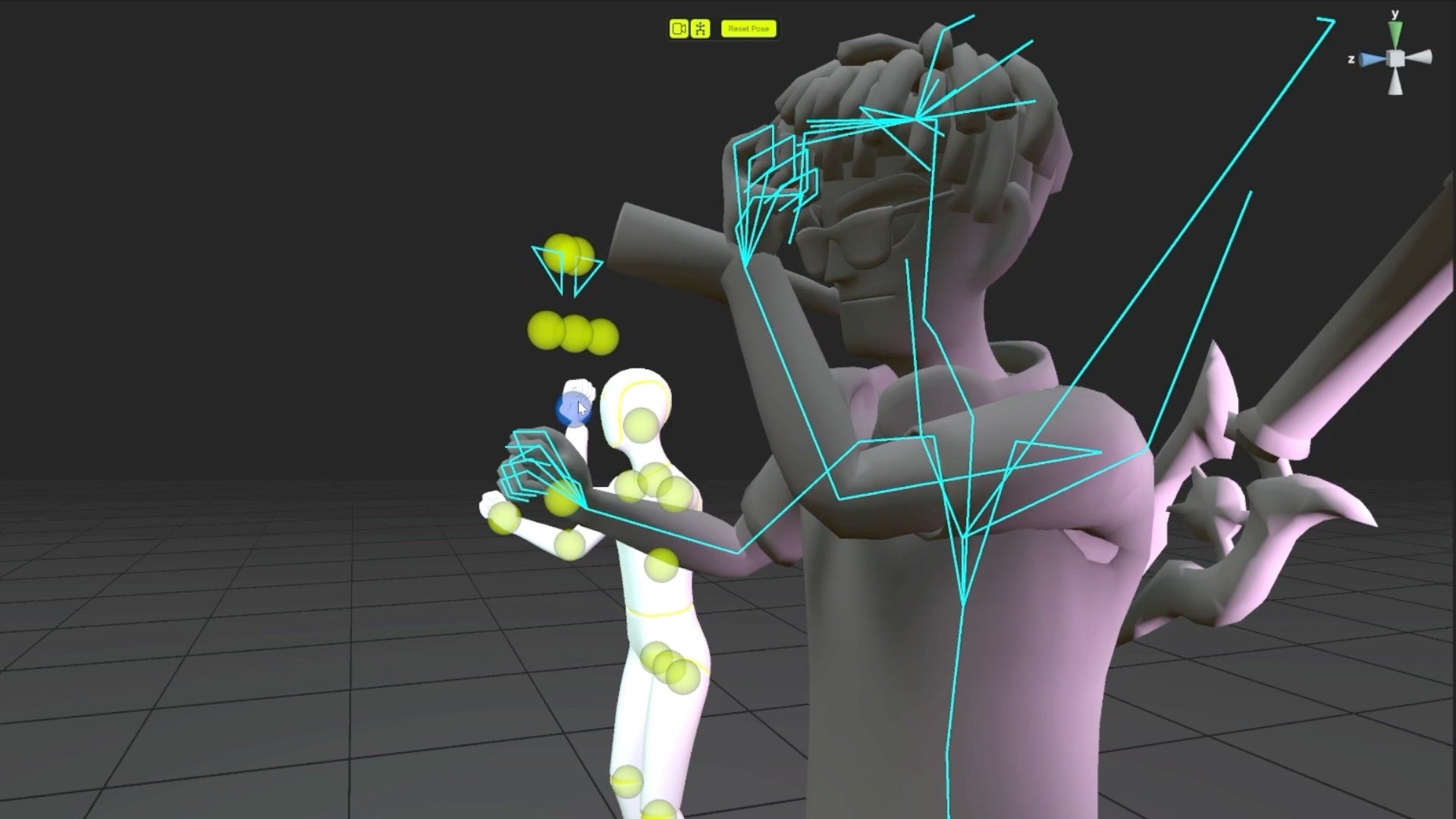 Z Mapping (Head) preserves the forward and backward Z-axis distance between the head and hands based on the MOVINMan reference, preventing hands from appearing unnaturally close to or far from the character’s head.