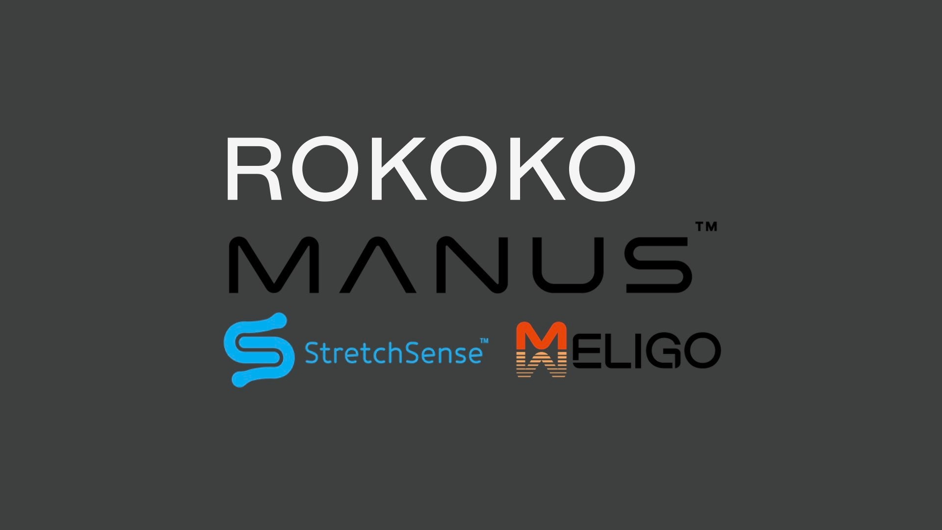 Third-party gloves supported by MOVIN Studio for finger and wrist motion capture, including Rokoko, Manus, StretchSense, and Meligo.