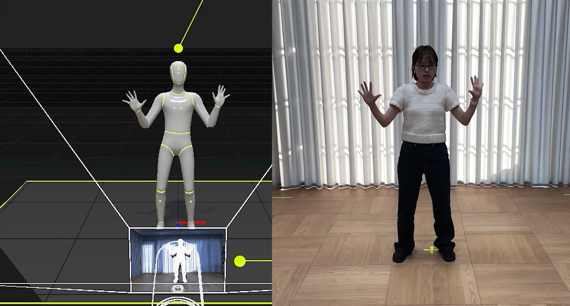 MOVIN captures finger and wrist motion data using only the TRACIN device, without the need for gloves or additional hardware