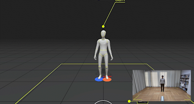 Example of stable foot contact and no foot sliding in MOVIN capture data